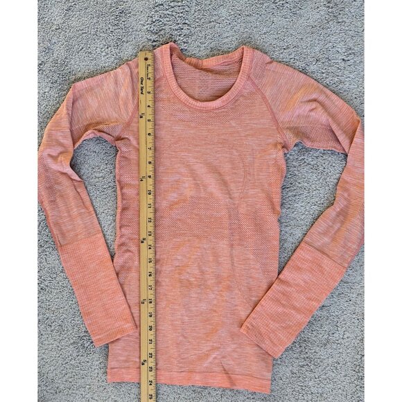 Lululemon Shirt Womens Size 2 Swiftly Tech Long Sleeve Peach ( Savannah Pink ) - Picture 5 of 12